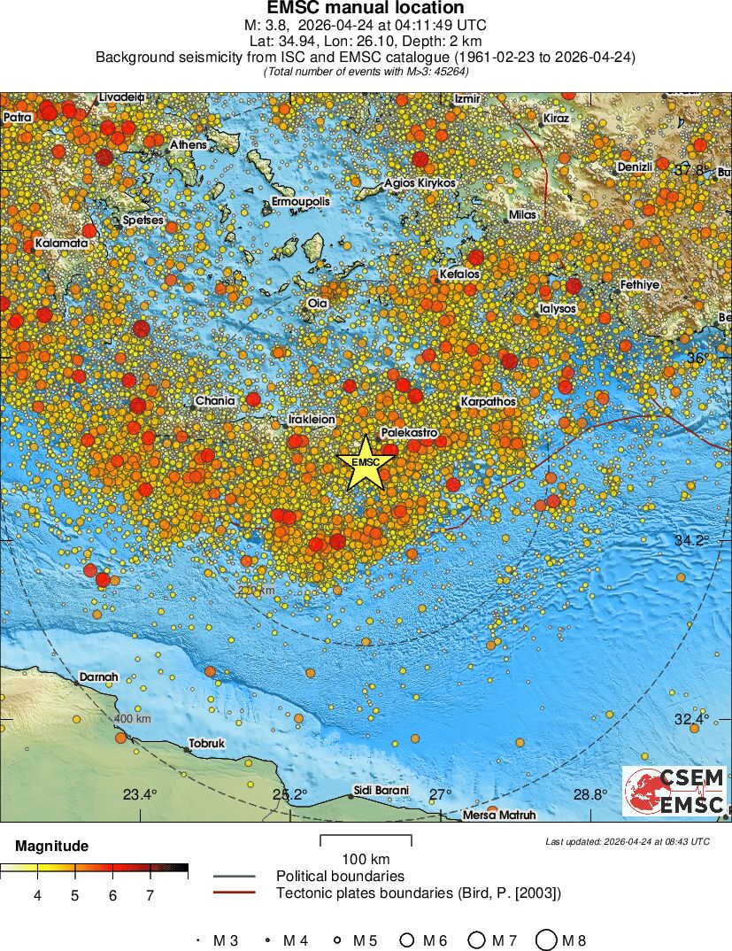 regional magnitude historical seismicity