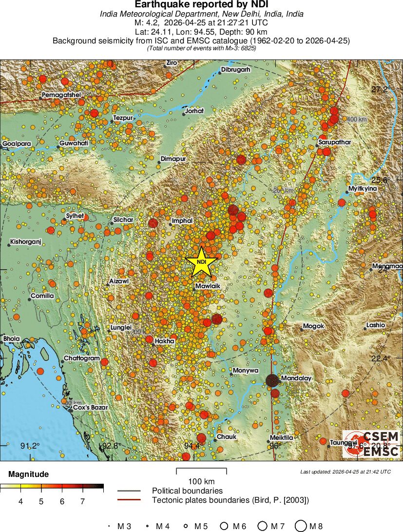 regional magnitude historical seismicity