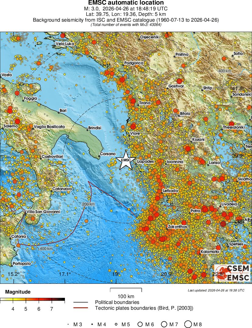 regional magnitude historical seismicity