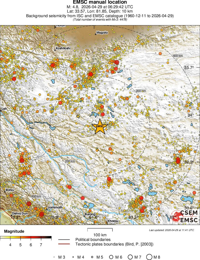 regional magnitude historical seismicity