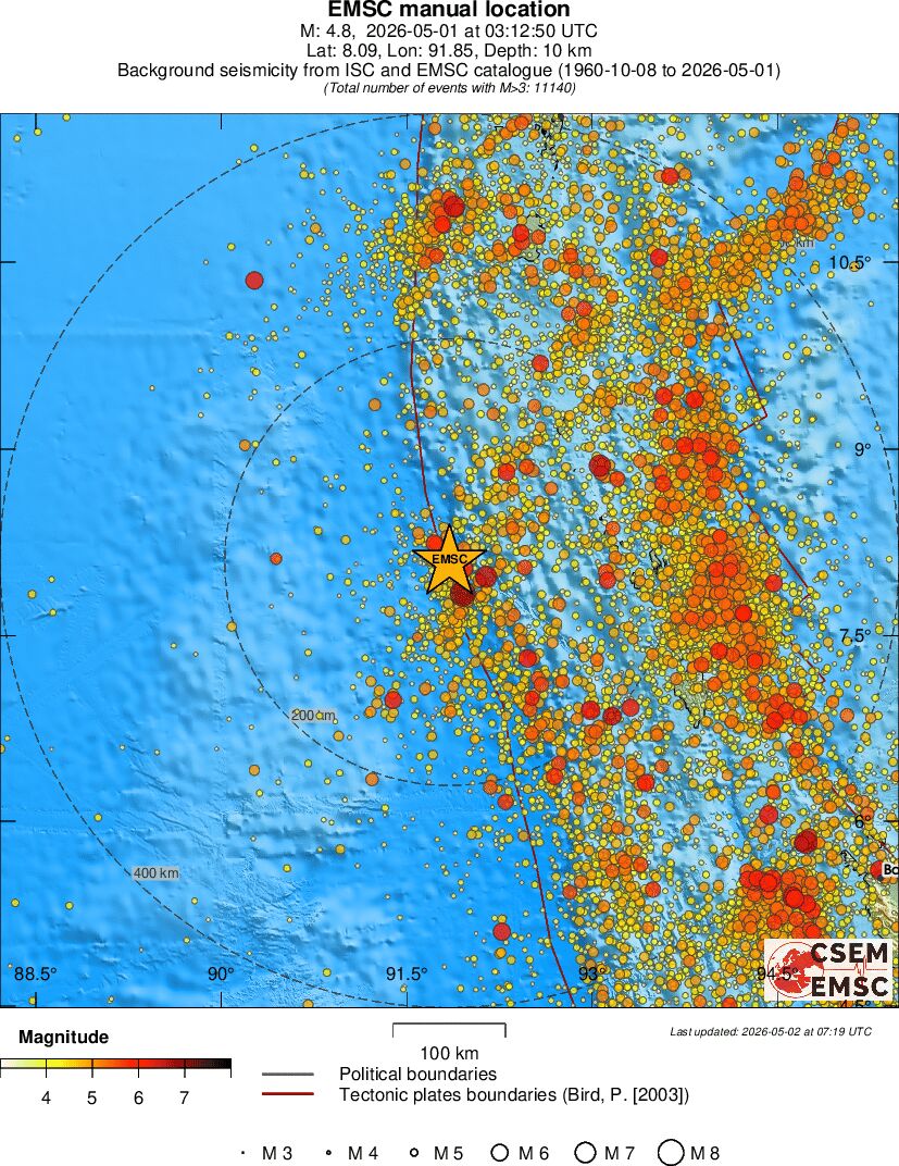 regional magnitude historical seismicity
