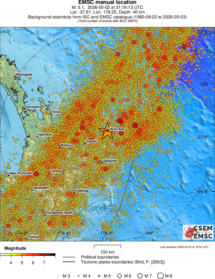 regional magnitude historical seismicity