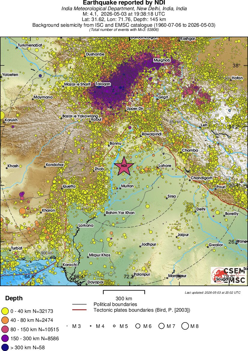 wide historical seismicity