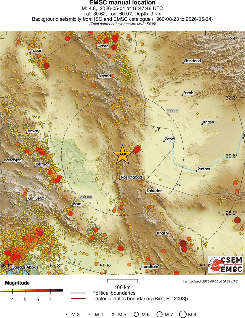 regional magnitude historical seismicity