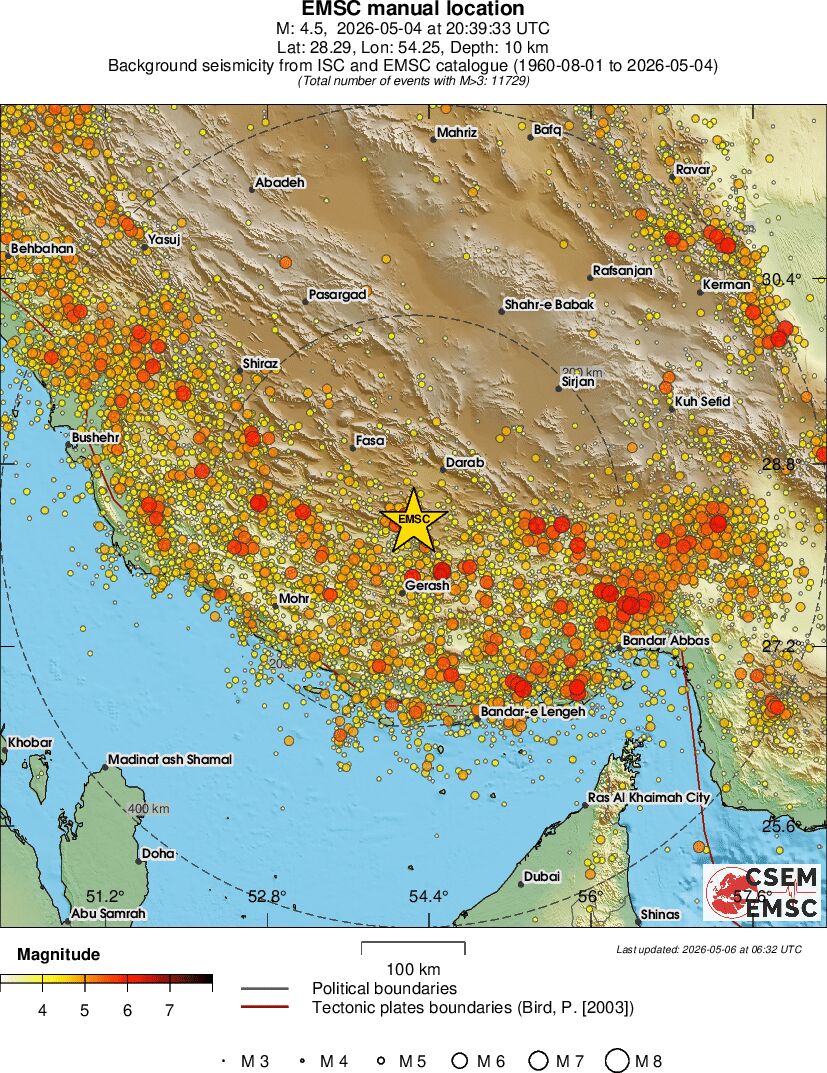 regional magnitude historical seismicity