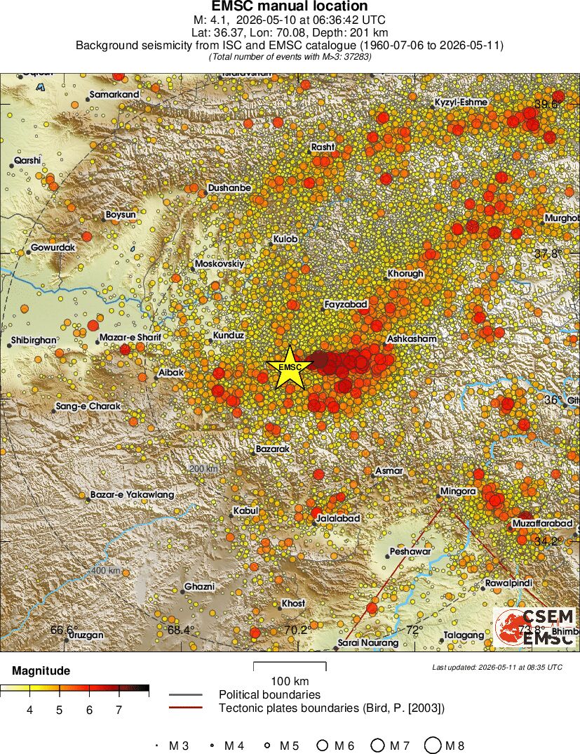 regional magnitude historical seismicity