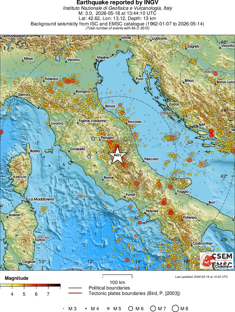 regional magnitude historical seismicity