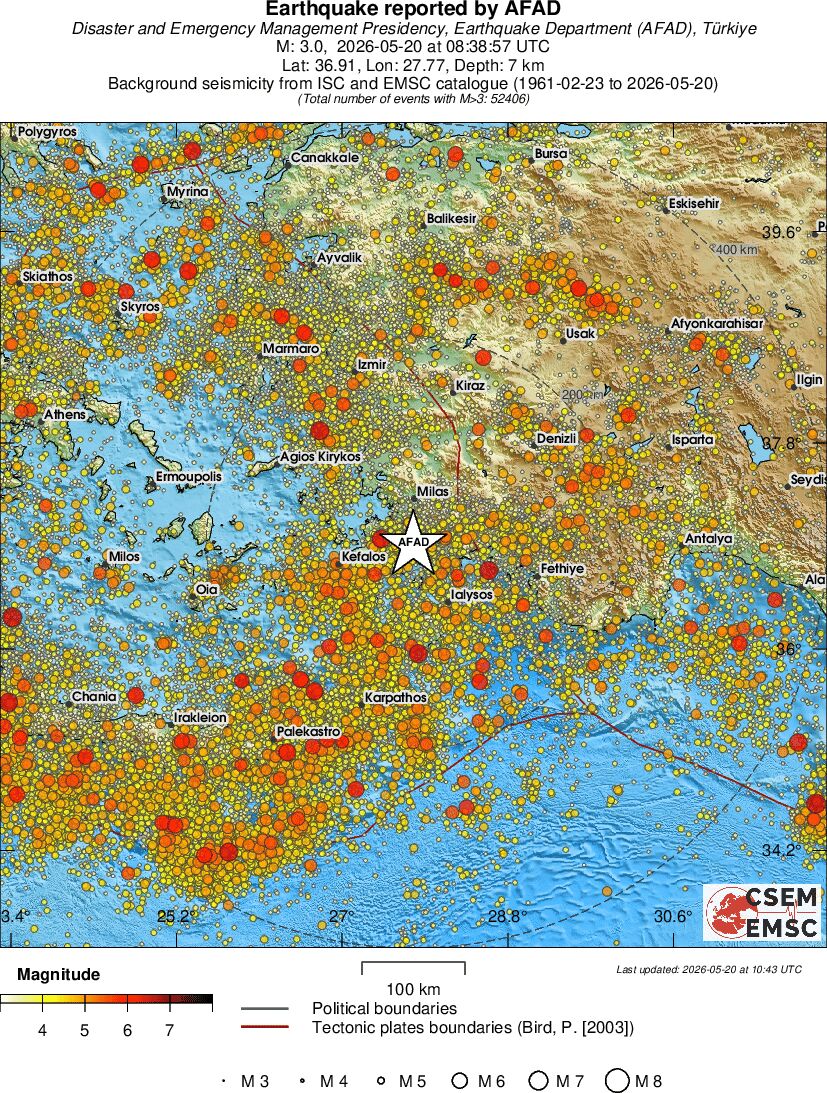 regional magnitude historical seismicity