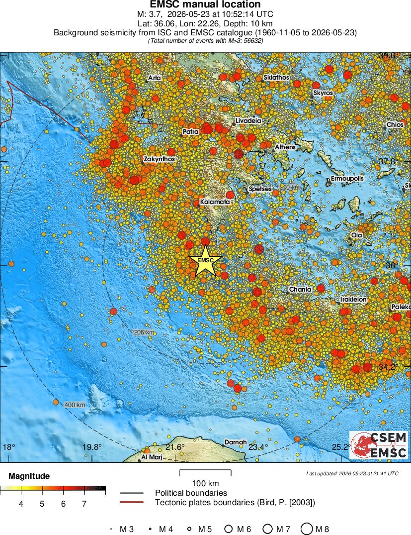 regional magnitude historical seismicity