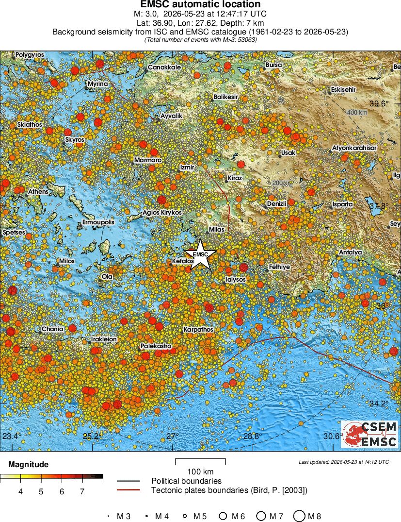 regional magnitude historical seismicity