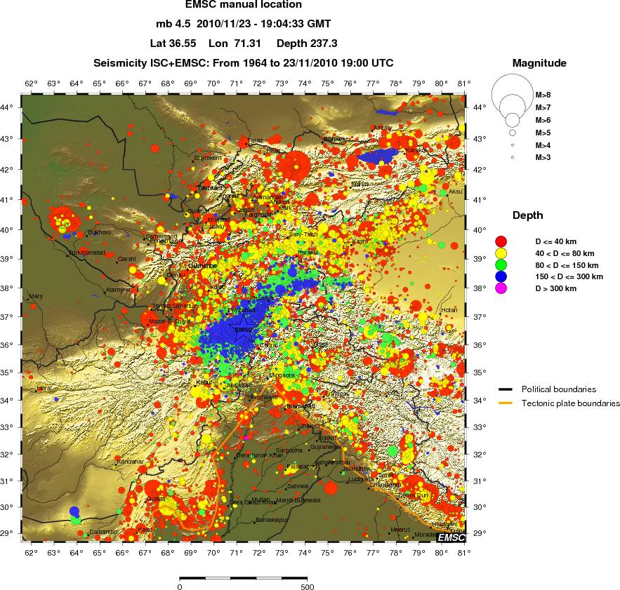wide historical seismicity