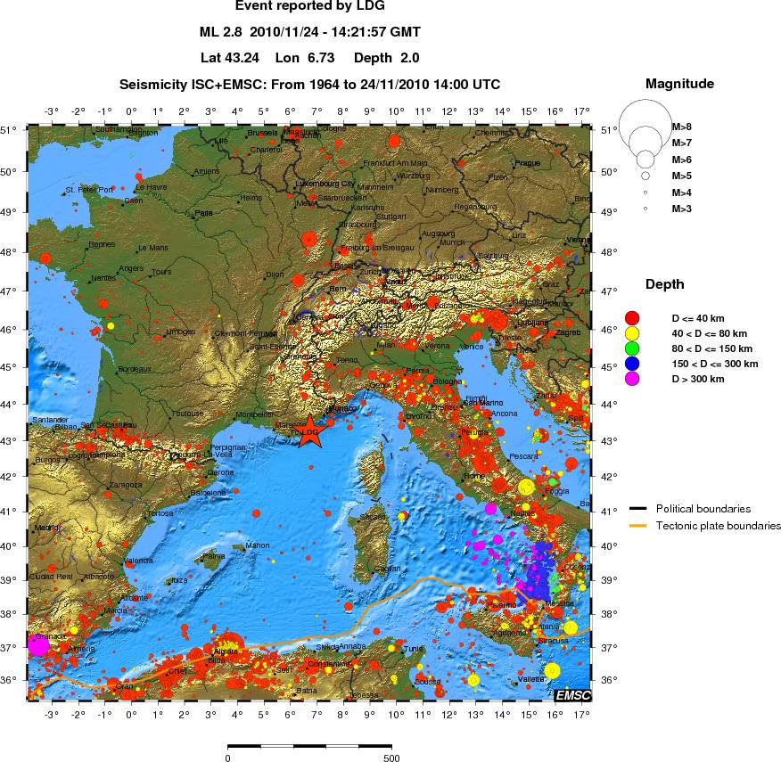 wide historical seismicity