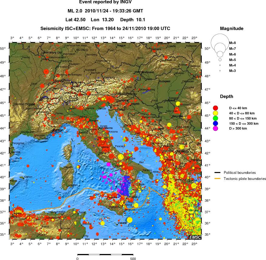 wide historical seismicity