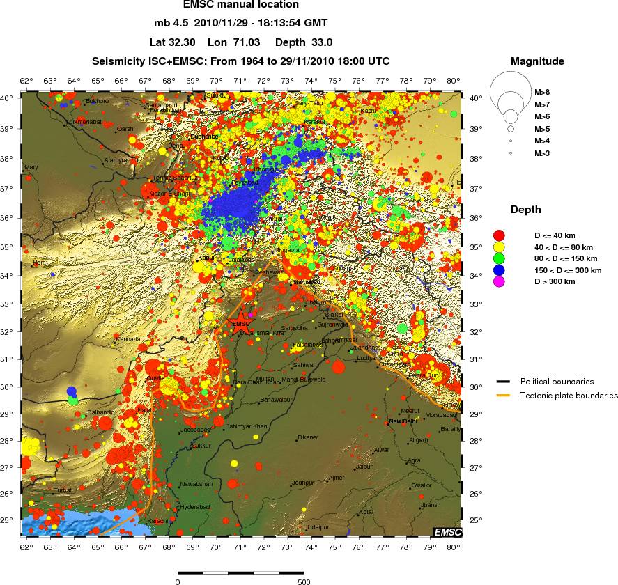 wide historical seismicity