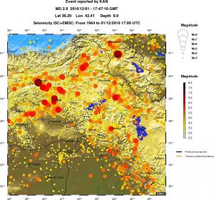 regional magnitude historical seismicity