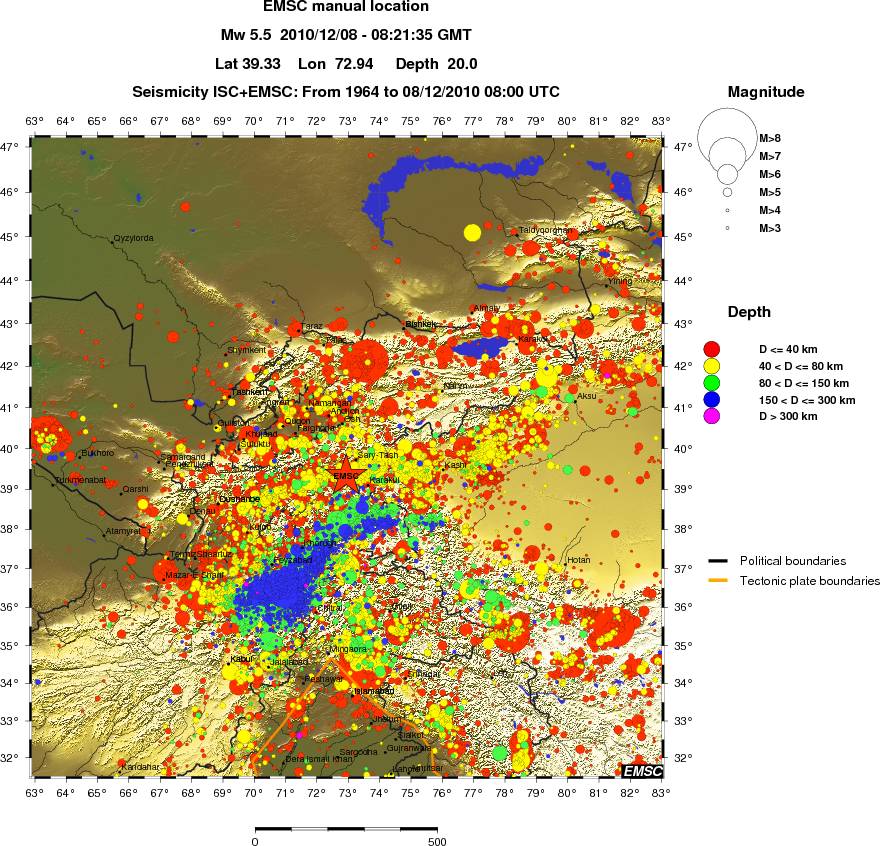 wide historical seismicity