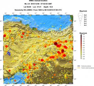 regional magnitude historical seismicity
