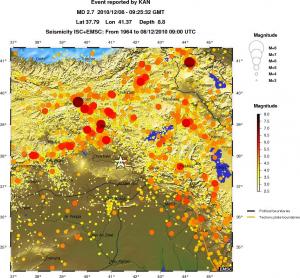 regional magnitude historical seismicity