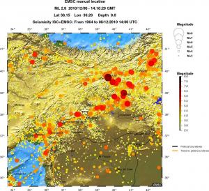 regional magnitude historical seismicity