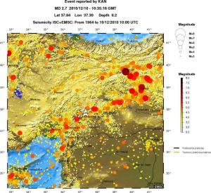 regional magnitude historical seismicity