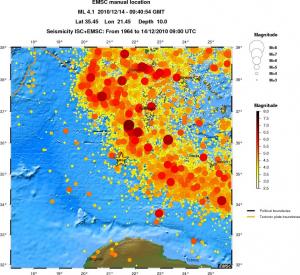 regional magnitude historical seismicity