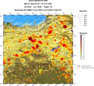 regional magnitude historical seismicity
