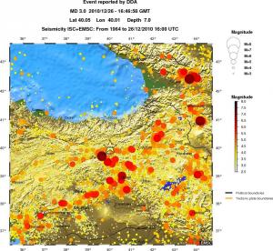 regional magnitude historical seismicity