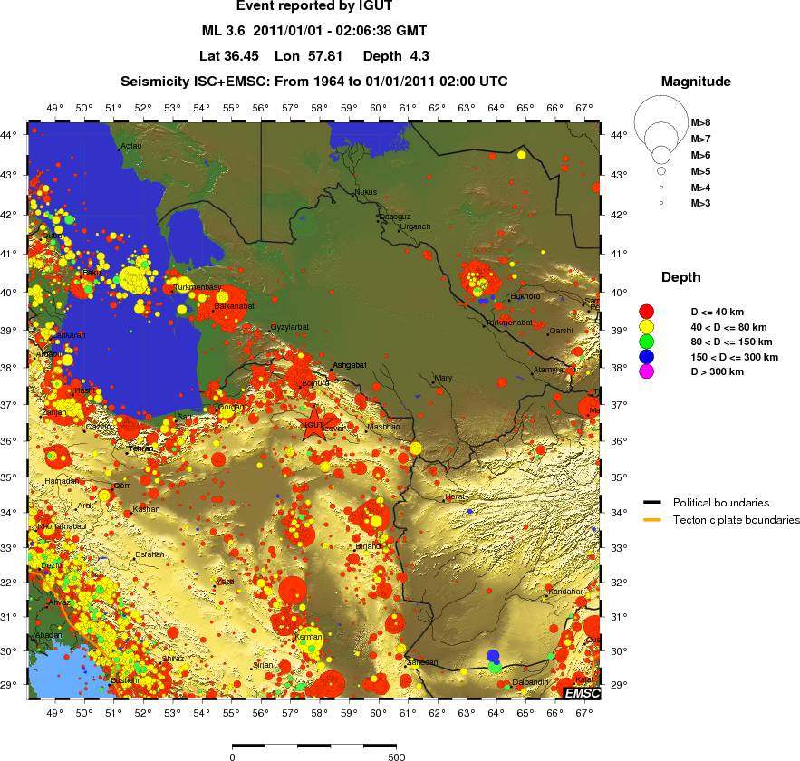wide historical seismicity