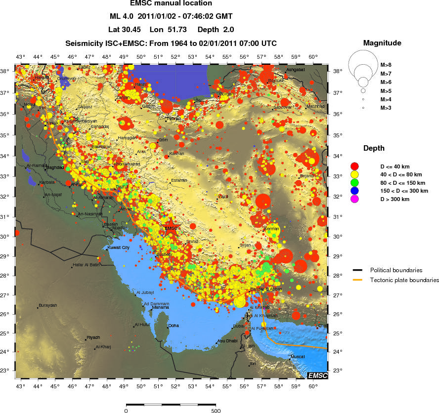 wide historical seismicity