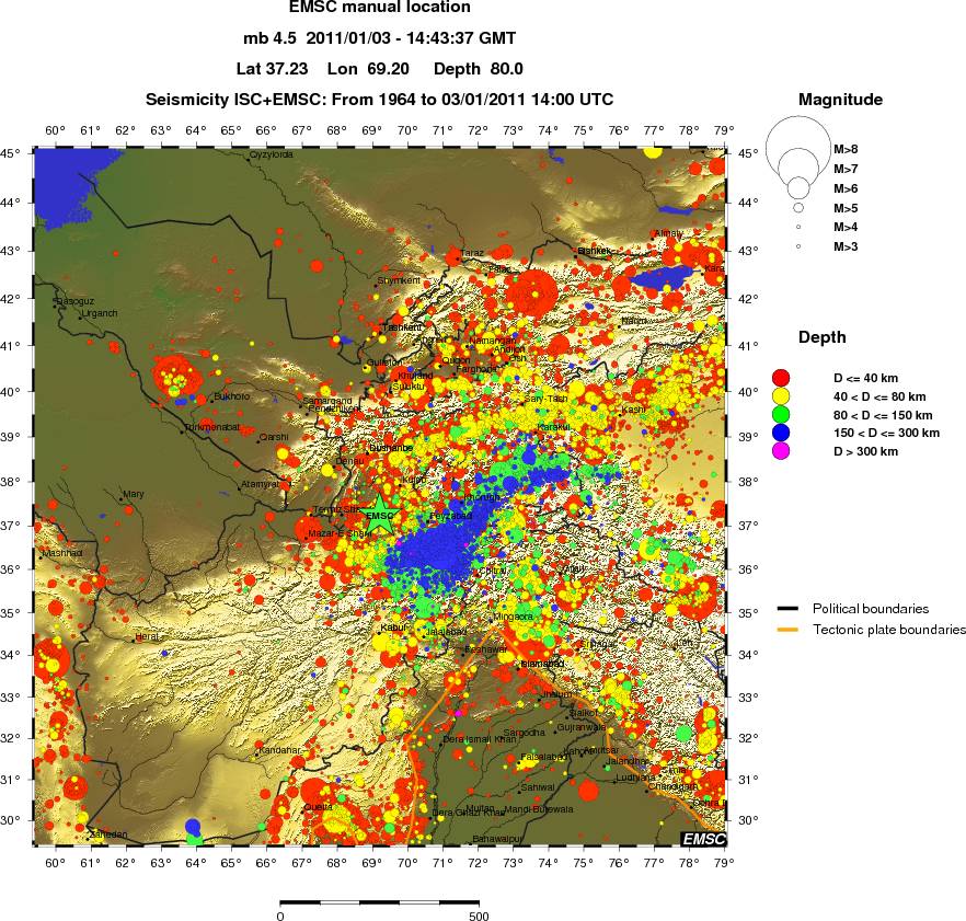 wide historical seismicity