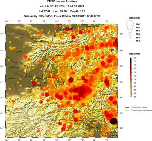 regional magnitude historical seismicity