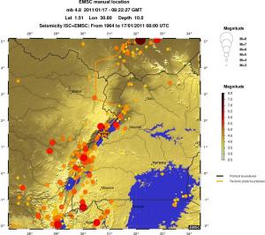 regional magnitude historical seismicity