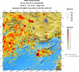 regional magnitude historical seismicity
