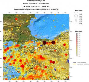regional magnitude historical seismicity