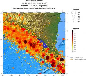 regional magnitude historical seismicity