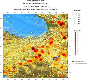 regional magnitude historical seismicity