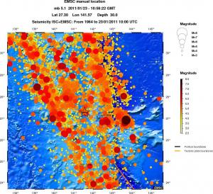 regional magnitude historical seismicity