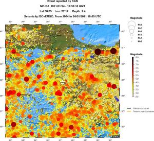 regional magnitude historical seismicity