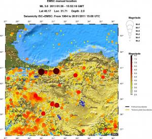 regional magnitude historical seismicity