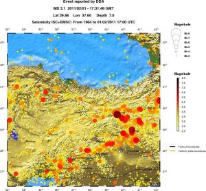 regional magnitude historical seismicity