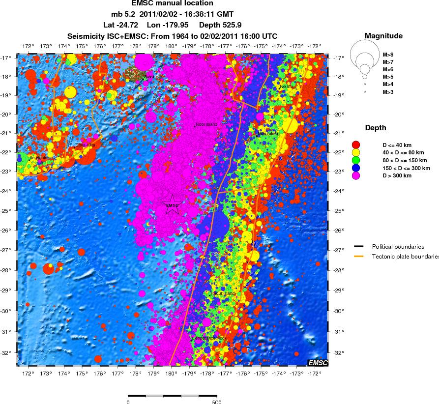 wide historical seismicity