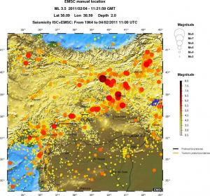 regional magnitude historical seismicity