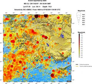 regional magnitude historical seismicity
