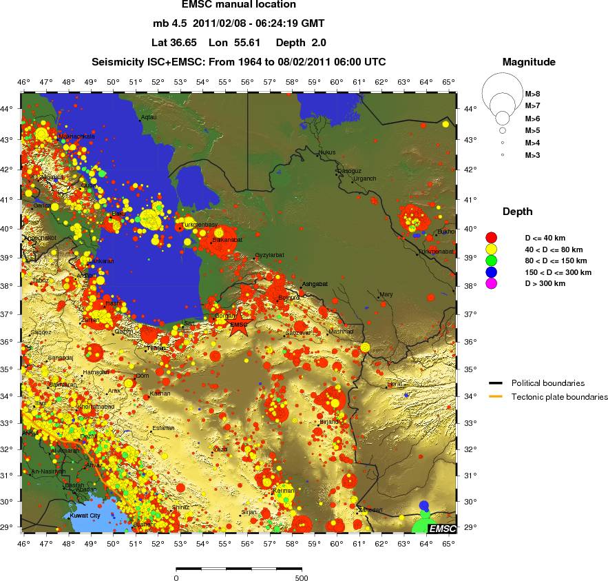 wide historical seismicity