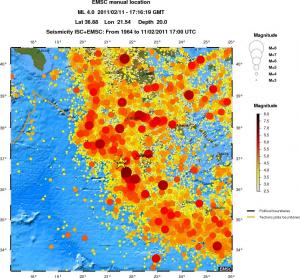 regional magnitude historical seismicity