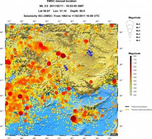 regional magnitude historical seismicity