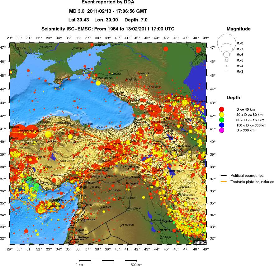 wide historical seismicity