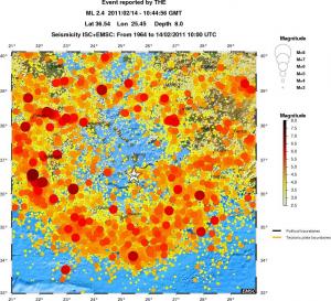 regional magnitude historical seismicity