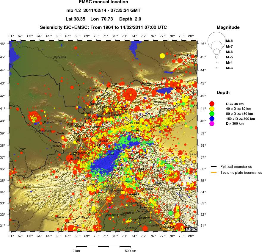 wide historical seismicity