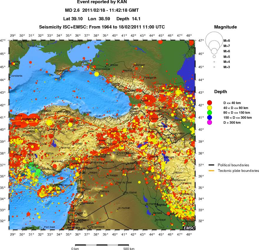 wide historical seismicity